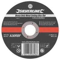 103610 - SILVERLINE - 103610 - 4 1/2" (115mm x 3mm x 22.23mm) Angle Grinder Heavy Duty Metal Cutting Disc Flat