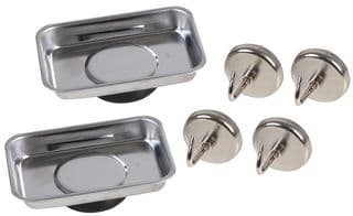 D03160 - DURATOOL - D03160 - 1 1/2" Magnetic Hook and Tray Set, 4 Piece