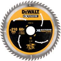 DT99567-QZ - DEWALT - DT99567-QZ - 210mm x 60T x 30mm XR Extreme Runtime Table Saw Blade