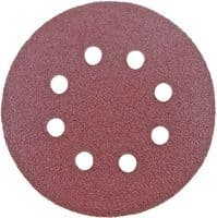 VD125060 - TOOLPAK - VD125060 - 125mm 8 Holes 60 Grit Sanding Discs, 10 Pack