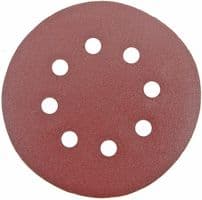 VD125120 - TOOLPAK - VD125120 - 125mm 8 Holes 120 Grit Sanding Discs, 10 Pack