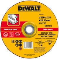 DT43913-QZ - DEWALT - DT43913-QZ - 9" (230mm x 2.8mm x 22.23mm) Angle Grinder Metal Cutting Disc