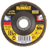DT30611-QZ - DEWALT - DT30611-QZ - 4 1/2" (115mm x 22.23mm) Angle Grinder 60 Grit Extreme Flap Disc