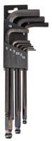 B650BH5100-1 - DURATOOL - B650BH5100-1 - Hex Key Set, Ball-End, Long Series, 1.5mm to 10mm, Storage Bracket, 9 Pieces