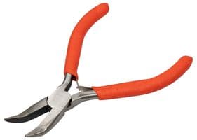 9P055R - DURATOOL - 9P055R - Plier, Needle Nose, Bent Tip, Smooth Jaw, 125mm Length