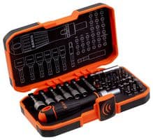 59/S36BCR - BAHCO - 59/S36BCR - Screwdriver Set, PH/PZ/TX Bits, Nut Drivers, 1/4" Bit Holder & Socket Adapter, Bit Holder, 36 Pieces