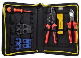 T5989 - CK TOOLS - T5989 - Solar Termination Tool Kit, Ratchet Crimp Plier, Cable Cutters, Jokari PV Strip PRO, Solar Spanner