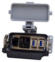 8000-0100/1000-0355 - WAGO - 8000-0100/1000-0355 - METAL ENCLOSURE, 3PORT, CAT 5E ENET