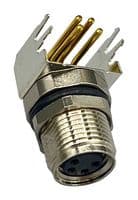 857-004-213R004 - NORCOMP - 857-004-213R004 - SENSOR CONN, R/A M8, 4POS, RCPT, PANEL