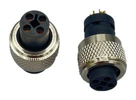 858-T04-203RLU4 - NORCOMP - 858-T04-203RLU4 - SENSOR CONN, M12, 4POS, RCPT, CABLE