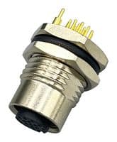 860-017-2G3R004 - NORCOMP - 860-017-2G3R004 - SENSOR CONN, M12, 17POS, RCPT, PANEL