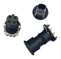 862-D04-213R001 - NORCOMP - 862-D04-213R001 - SENSOR CONN, M12, 4POS, RCPT, PCB