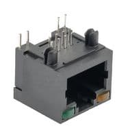 SMJ-RJ4590-LED - L-COM - SMJ-RJ4590-LED - RJ45 CONN, R/A JACK, 8P8C, 1PORT, TH