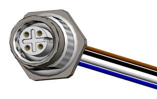 FPM12A04I12CR01. - NORCOMP - FPM12A04I12CR01. - SENSOR CORD, 4P M12 RCPT-FREE END, 12"