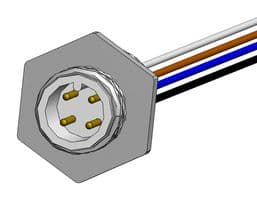 MPM12A04I12CF01. - NORCOMP - MPM12A04I12CF01. - SENSOR CORD, 4P M12 PLUG-FREE END, 12"