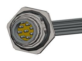 MPM12A08I12AR03. - NORCOMP - MPM12A08I12AR03. - SENSOR CORD, 8P M12 PLUG-FREE END, 12"