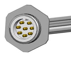 MPM12A08I12BF03 - NORCOMP - MPM12A08I12BF03 - SENSOR CORD, 8P M12 PLUG-FREE END, 12"