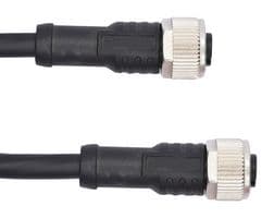 M12A05FL-12AFL-SBA05 - AMPHENOL LTW - M12A05FL-12AFL-SBA05 - CBL ASSY, 5P M12 RECPT-RECPT, 500MM