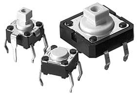 B3F-6000 - OMRON ELECTRONIC COMPONENTS - B3F-6000 - SWITCH, TACTILE, SPST-NO, 50mA, THOUGH HOLE