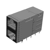 RJMG3211L11D3FR - AMPHENOL COMMUNICATIONS SOLUTIONS - RJMG3211L11D3FR - RJ45 CONN, R/A JACK, 8P8C, 2PORT, TH