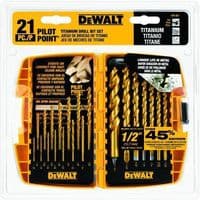 DW1361 - DEWALT - DW1361 - 21 Piece Pilot Point® Titanium Drill Bit Set