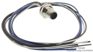 T4171010405-002 - TE CONNECTIVITY - T4171010405-002 - SENSOR CORD, 5P M12 PLUG-FREE END, 0.5M