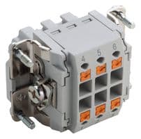 44423201 - LAPP - 44423201 - HEAVY DUTY INSERT, RCPT, 6+PE POS, 16A