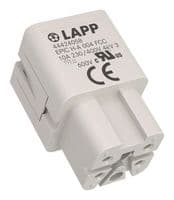 44424058 - LAPP - 44424058 - HEAVY DUTY INSERT, RCPT, 4+PE POS, 10A