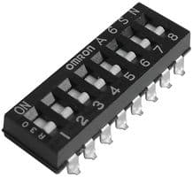 A6SN-1101 - OMRON ELECTRONIC COMPONENTS - A6SN-1101 - DIP SWITCH, 1, SPST, FLUSH SLIDE