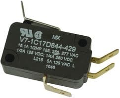 V7-1C17D844-429 - HONEYWELL - V7-1C17D844-429 - MICROSWITCH, SPDT, 15A, 250VAC, SPECIAL LEVER