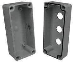 PBB-11819-3 - BUD INDUSTRIES - PBB-11819-3 - PUSHBUTTON ENCLOSURE, 3HOLE, PC