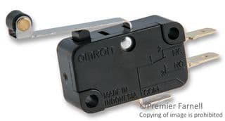 V-15G6-1C25-K - OMRON ELECTRONIC COMPONENTS - V-15G6-1C25-K - MICROSWITCH, ROLLER LEVER SPDT 15A 250V