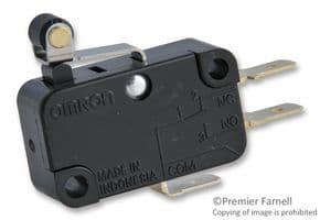V-15G5-1C25-K - OMRON ELECTRONIC COMPONENTS - V-15G5-1C25-K - MICROSWITCH, ROLLER LEVER SPDT 15A 250V