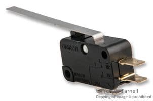 V-15G3-1C25-K - OMRON ELECTRONIC COMPONENTS - V-15G3-1C25-K - MICROSWITCH, HINGE LEVER, SPDT 15A 250V