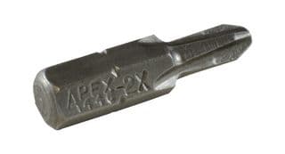446-2X - UTICA - 446-2X - HEX BIT, PHILLIPS, #2X25MM, TOOL STEEL