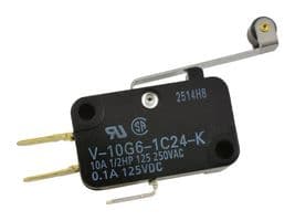 V-10G6-1C24-K - OMRON ELECTRONIC COMPONENTS - V-10G6-1C24-K - MICROSWITCH, ROLLER LEVER SPDT 10A 250V