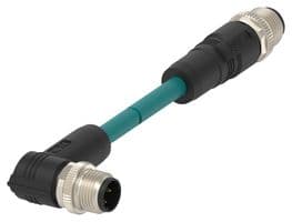 TAD2483A201-005 - TE CONNECTIVITY - TAD2483A201-005 - SENSOR CORD, 4P M12 PLUG-R/A PLUG, 5M