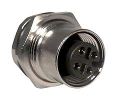 859-004-20SR004 - NORCOMP - 859-004-20SR004 - SENSOR CONN, M12, 4POS, RCPT, PANEL