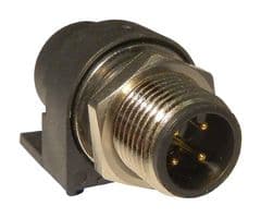 861-004-11SR004 - NORCOMP - 861-004-11SR004 - SENSOR CONN, M12, 4POS, R/A PLUG, PANEL