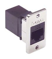 ECF504-C6A. - L-COM - ECF504-C6A. - MOD COUPLER, RJ45 JACK, CAT6A, 8P8C