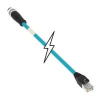 130048-8005 - MOLEX - 130048-8005 - SENSOR CORD, 4P M12 PLUG-RJ45 PLUG, 6.6