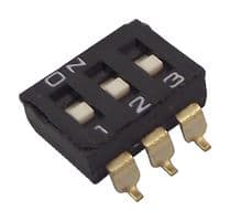 A6S3101PHVNM - OMRON ELECTRONIC COMPONENTS - A6S3101PHVNM - DIP SW, SPST, 3POS, 0.025A, 24VDC, SMD