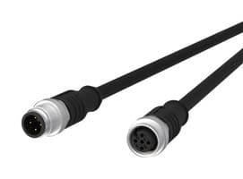 142MCA12010 - METZ CONNECT - 142MCA12010 - SENSOR CORD, 4P M12 PLUG-JACK, 1M