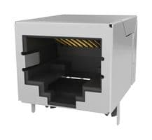RJE091884511C. - AMPHENOL COMMUNICATIONS SOLUTIONS - RJE091884511C. - MOD CONN, 8P8C, R/A RJ45 JACK, CAT3, TH
