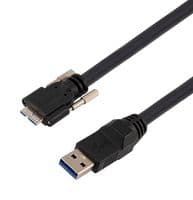 CAU3HFAMBV-BLK-1M - L-COM - CAU3HFAMBV-BLK-1M - USB CABLE, 3.0 A PLUG-MICRO B PLUG, 1M