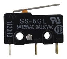 SS-5GL-F-3 - OMRON ELECTRONIC COMPONENTS - SS-5GL-F-3 - MICROSWITCH, SPST, 5A, 125VAC, 50GF