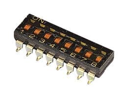 A6S-8102-PH - OMRON ELECTRONIC COMPONENTS - A6S-8102-PH - DIP SW, SPST, 8POS, 0.025A, 24VDC, SMD