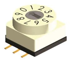 RBM3-10RBVB - MULTICOMP PRO - RBM3-10RBVB - ROTARY SWITCH, 10 POS, 24VDC, SMD