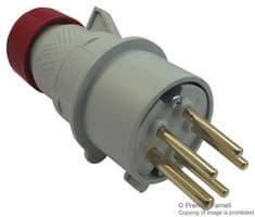 PE1665SV - ILME - PE1665SV - Pin & Sleeve Connector, 16 A, 415 V, Cable Mount, Plug, 3P+N+E, Red