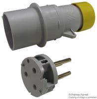 PE3243SV - ILME - PE3243SV - Pin & Sleeve Connector, 32 A, 110 V, Cable Mount, Plug, 2P+E, Yellow